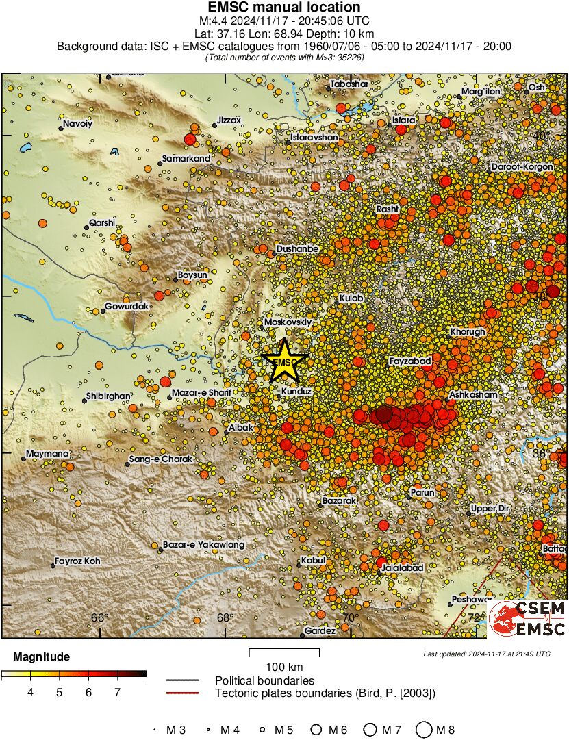 regional magnitude historical seismicity