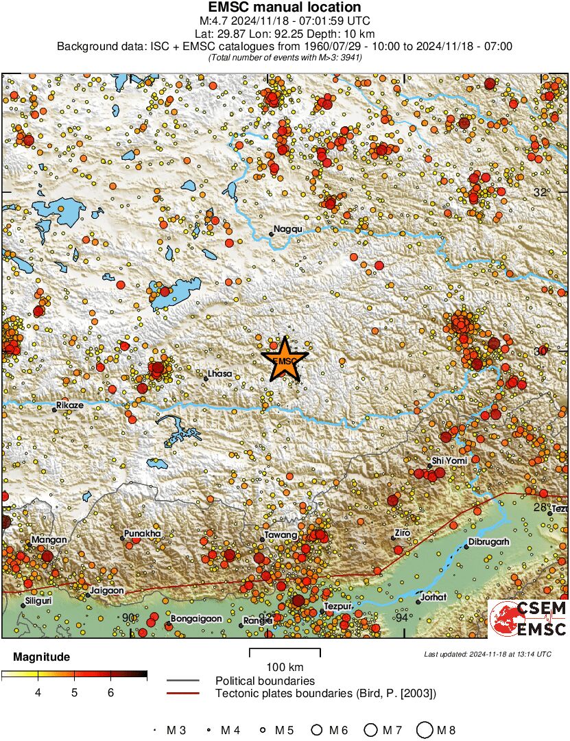 regional magnitude historical seismicity
