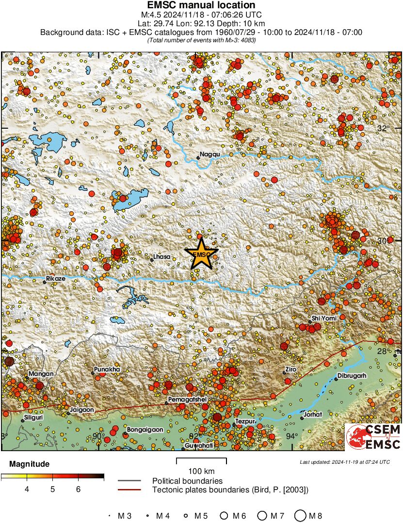 regional magnitude historical seismicity
