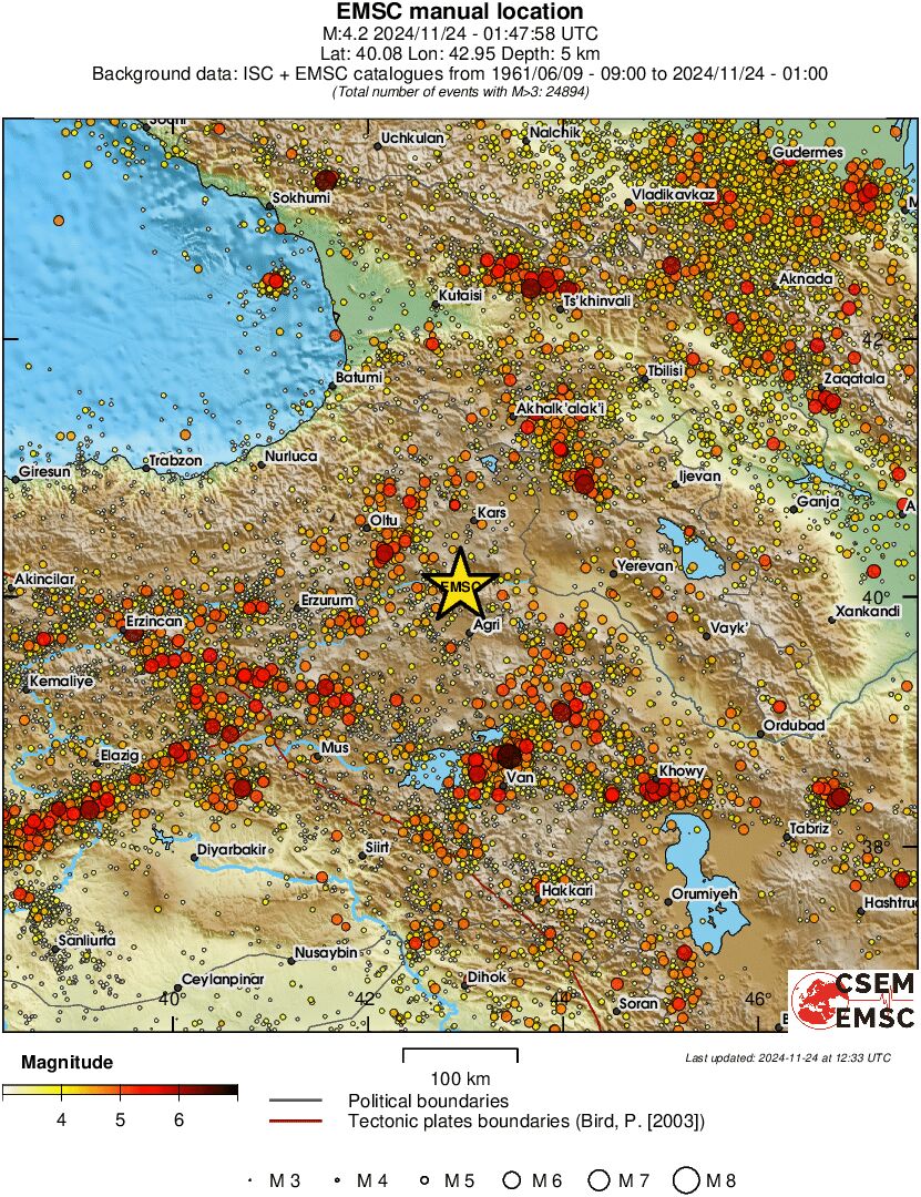 regional magnitude historical seismicity
