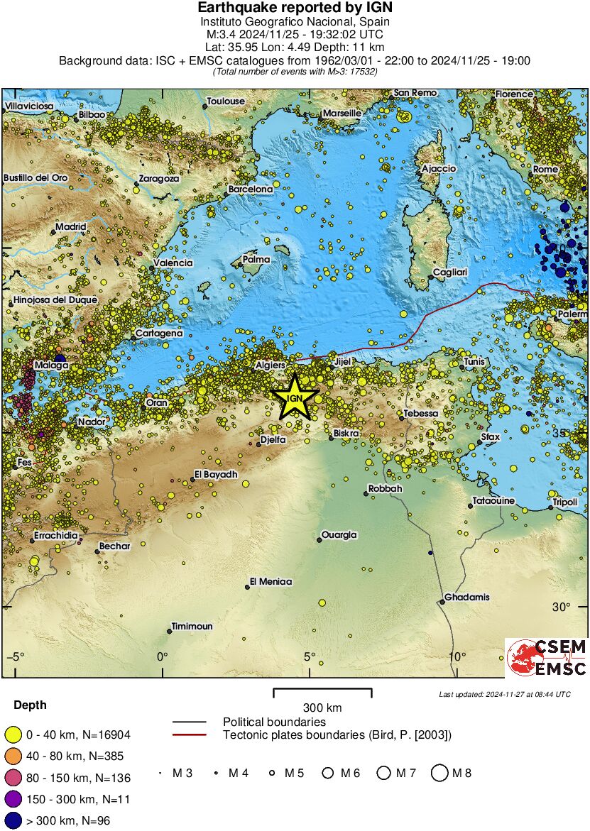 wide historical seismicity
