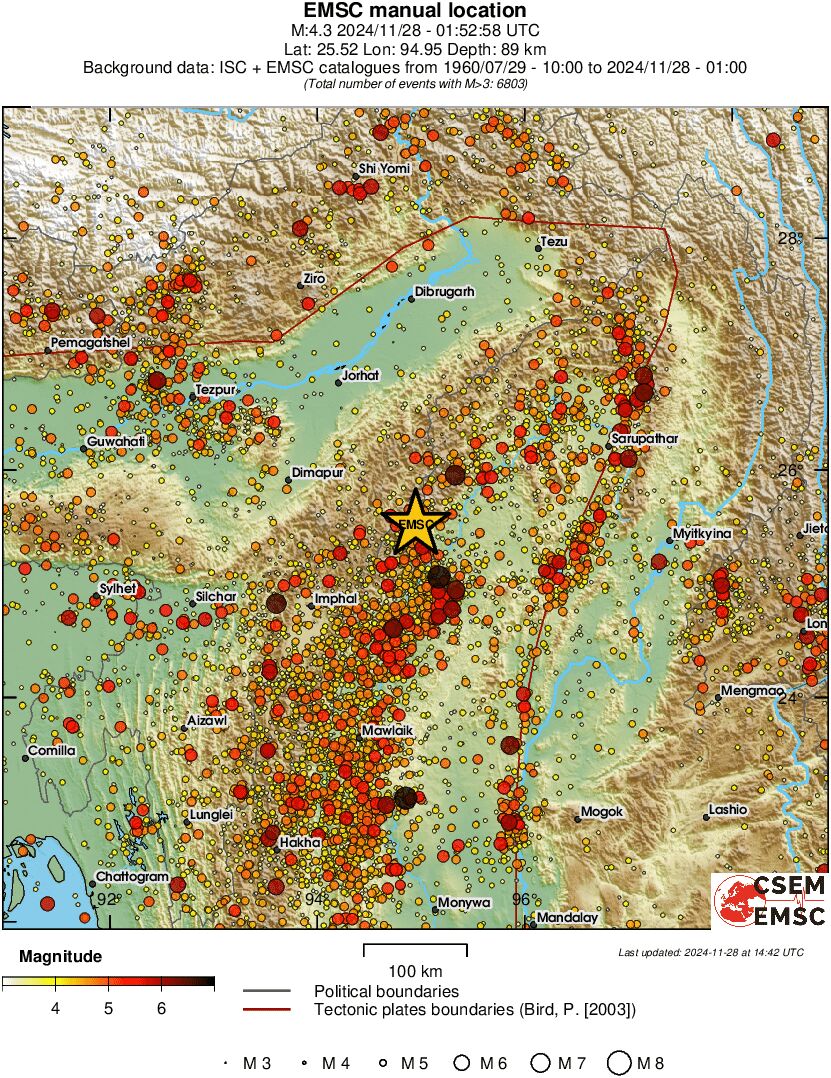 regional magnitude historical seismicity