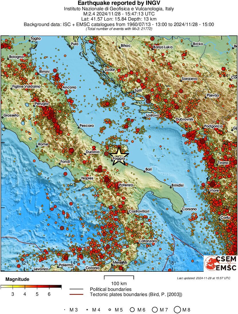 regional magnitude historical seismicity