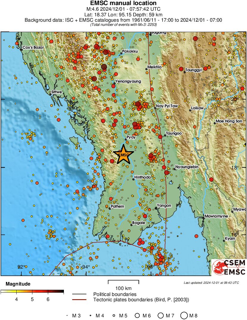 regional magnitude historical seismicity