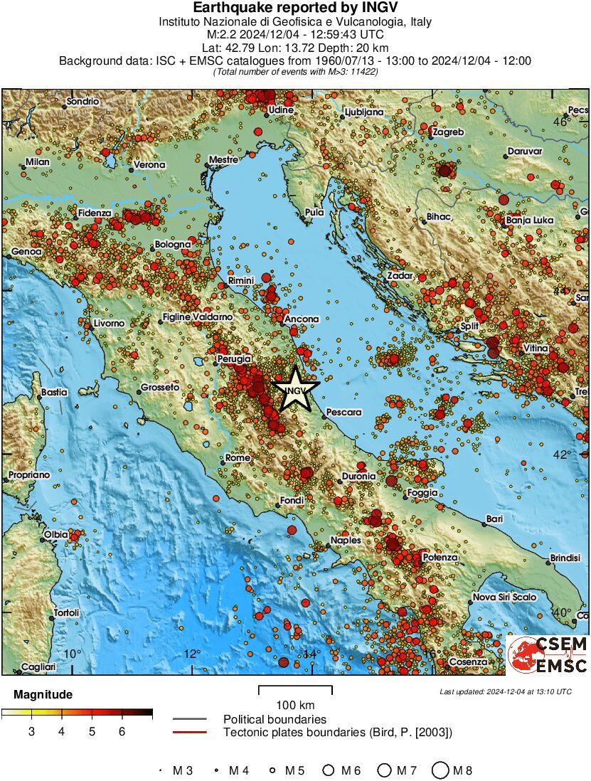 regional magnitude historical seismicity
