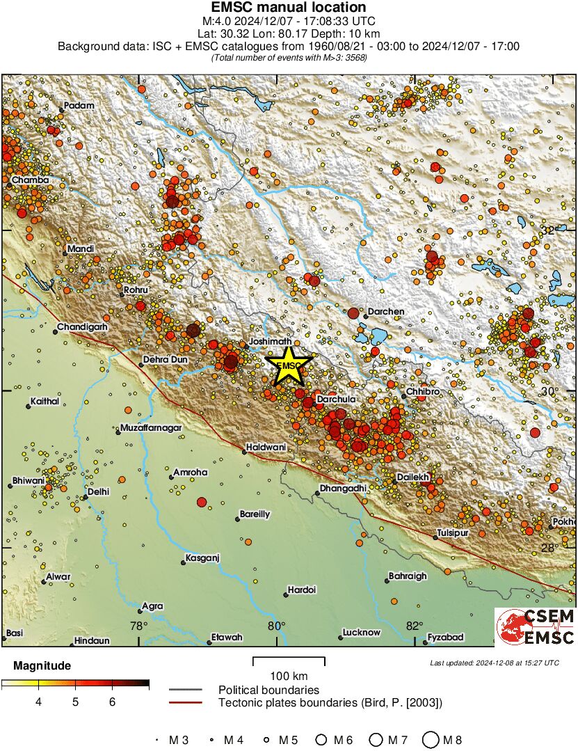 regional magnitude historical seismicity
