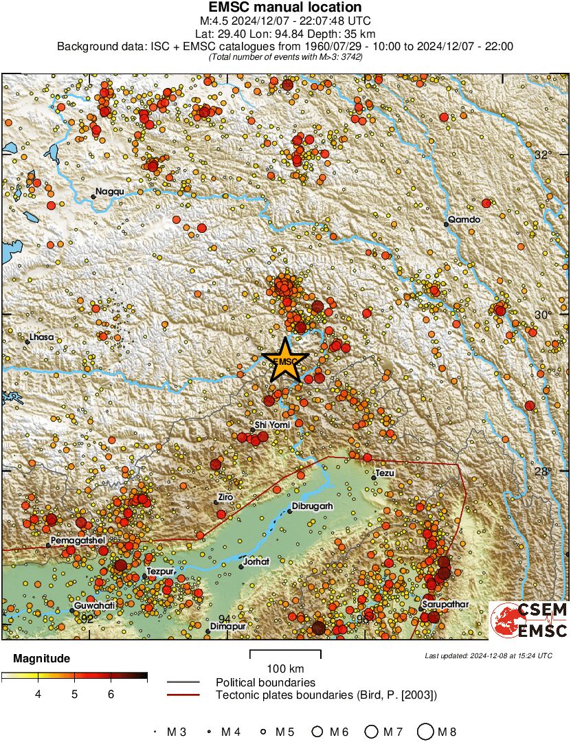 regional magnitude historical seismicity