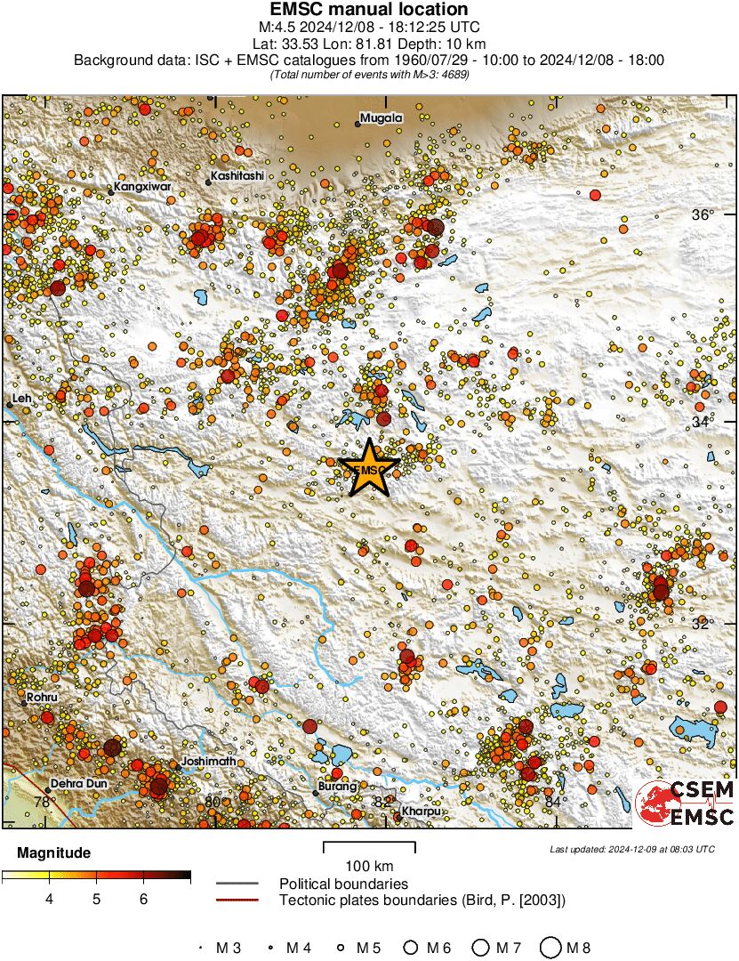 regional magnitude historical seismicity