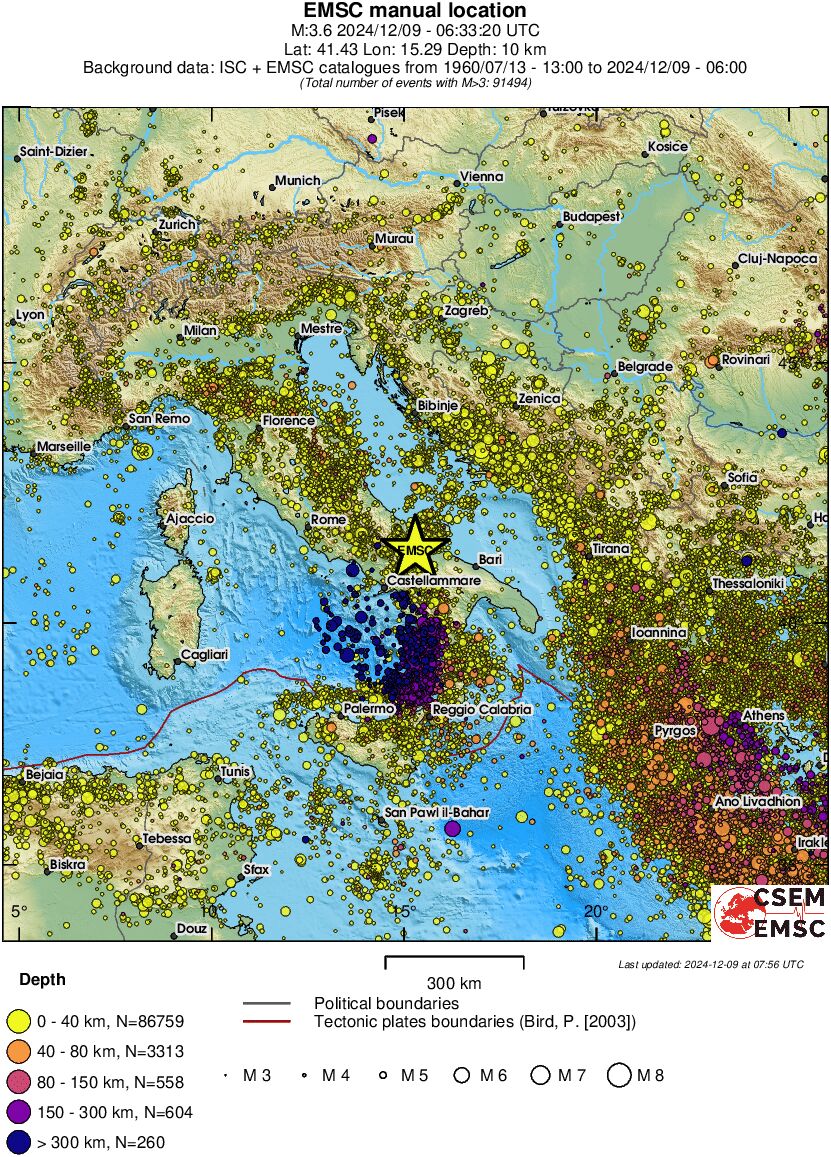 wide historical seismicity