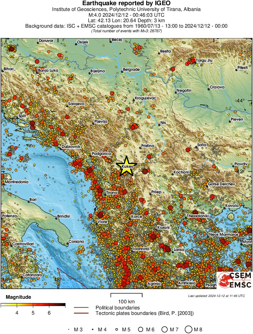 regional magnitude historical seismicity