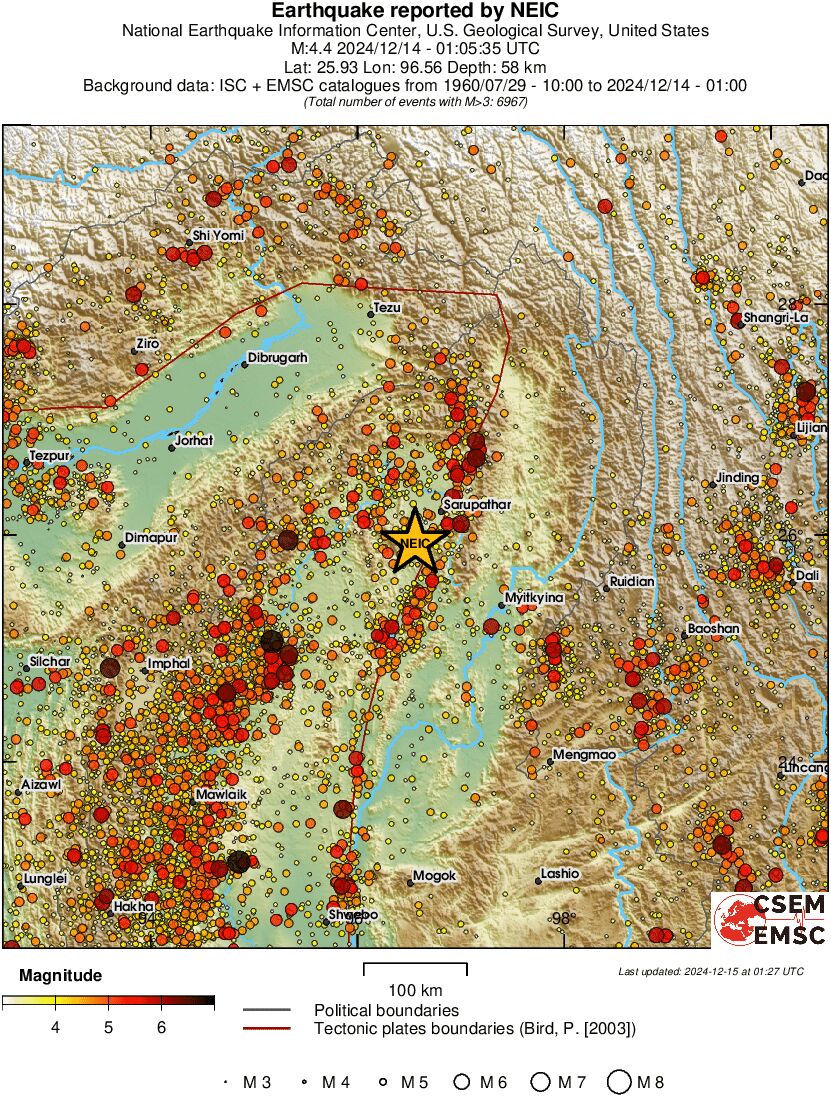 regional magnitude historical seismicity