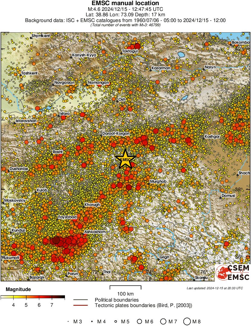 regional magnitude historical seismicity
