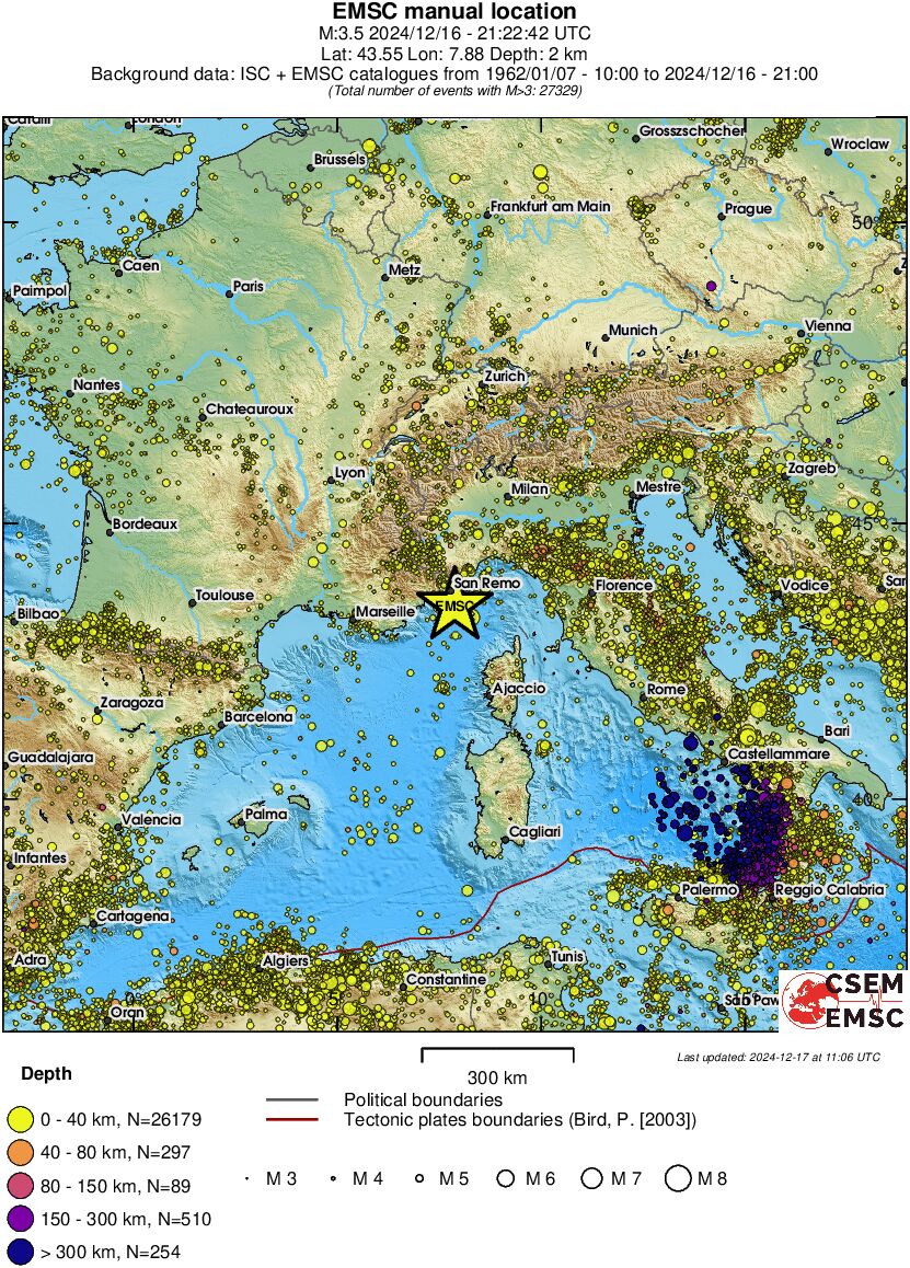 wide historical seismicity