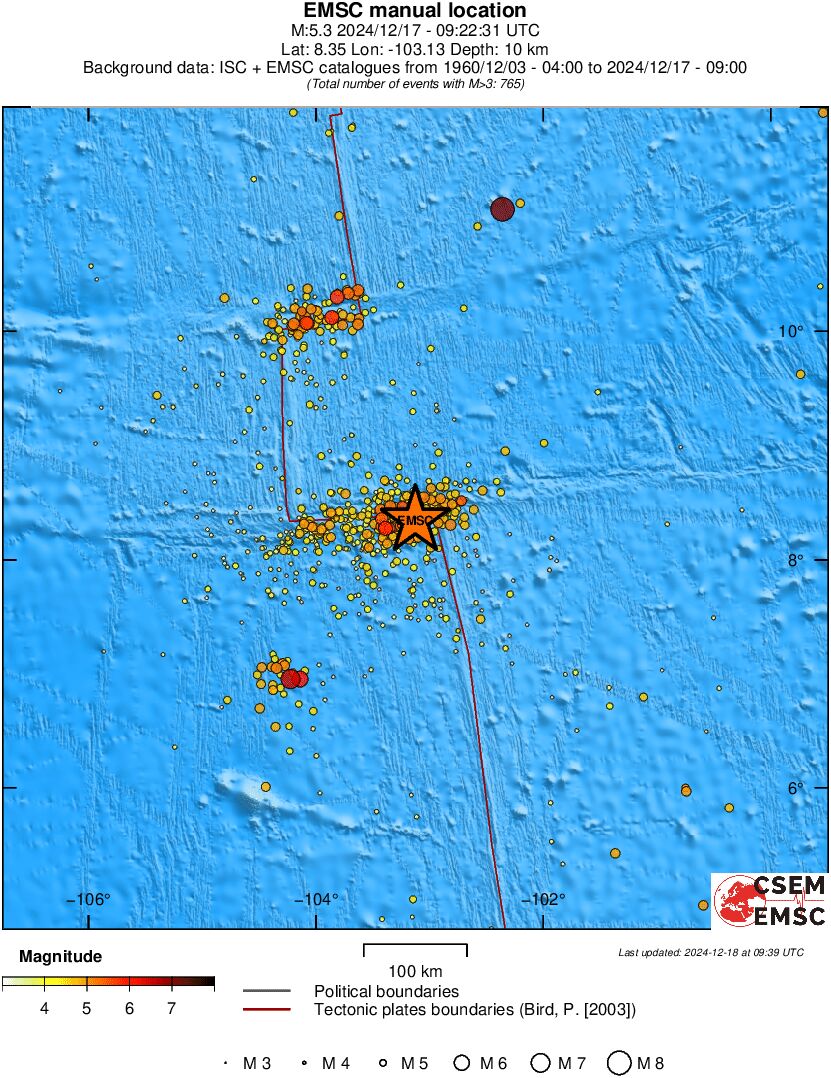 regional magnitude historical seismicity