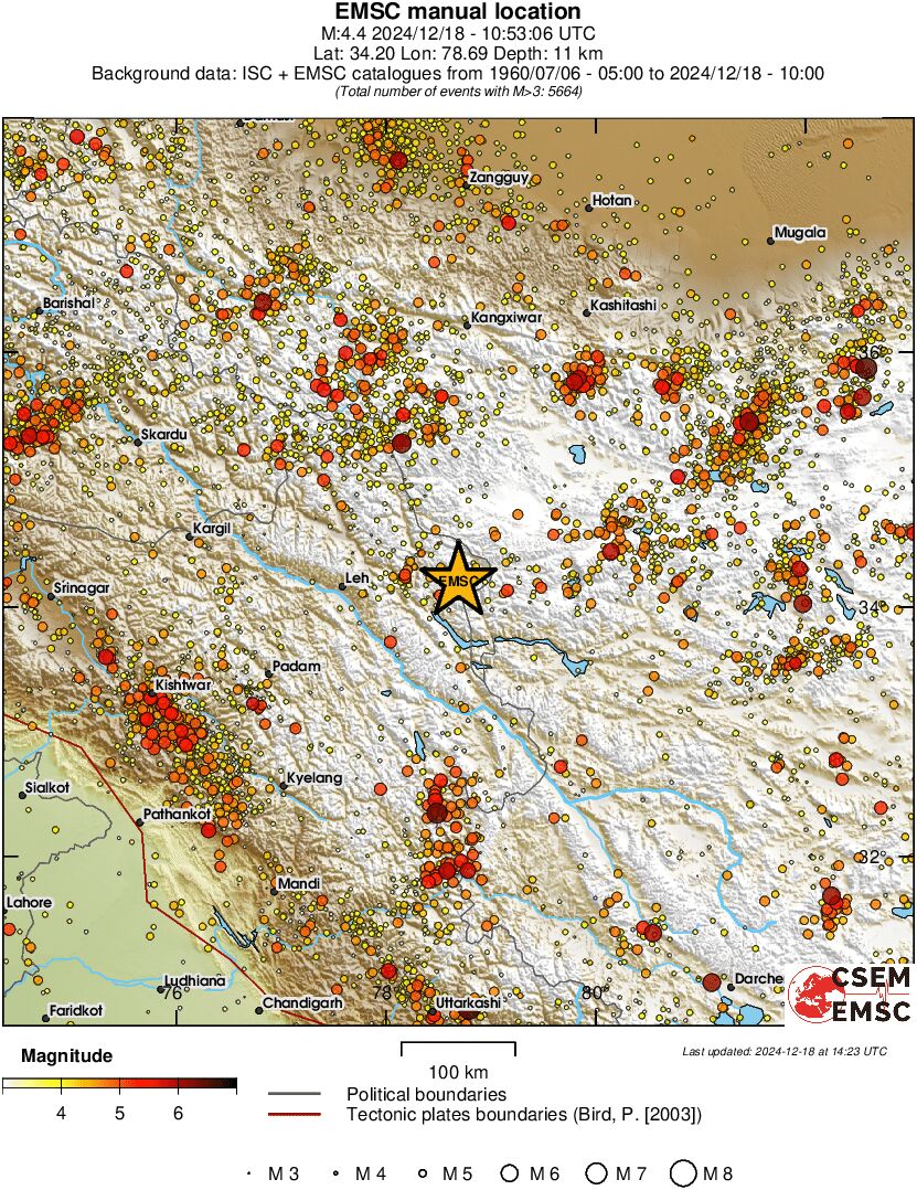 regional magnitude historical seismicity