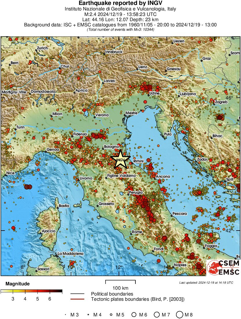 regional magnitude historical seismicity