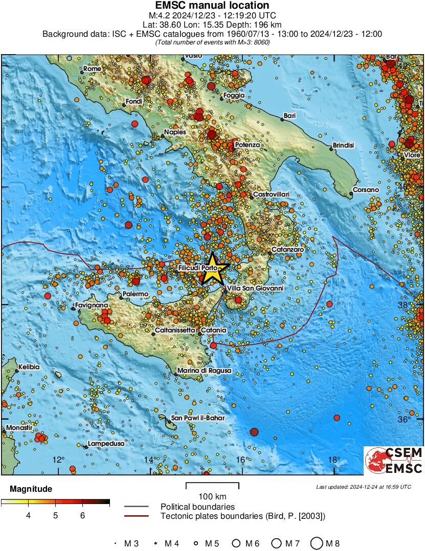 regional magnitude historical seismicity