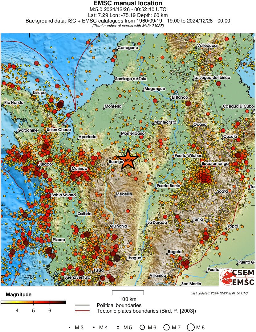 regional magnitude historical seismicity