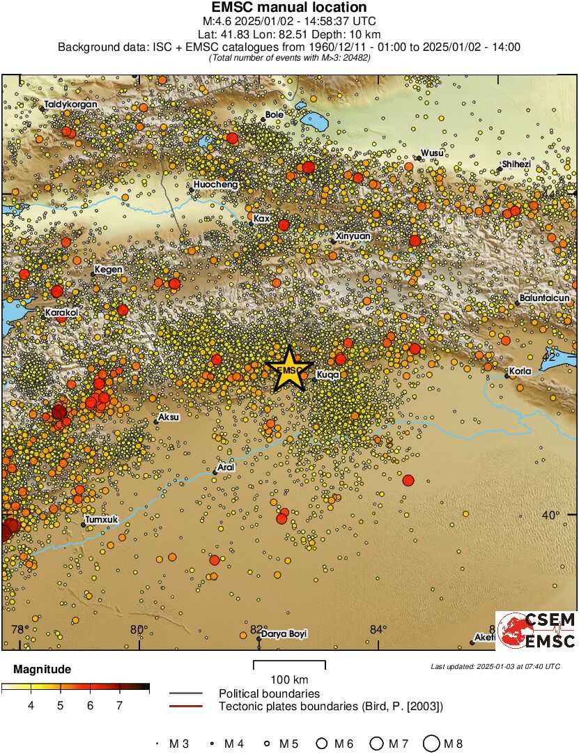 regional magnitude historical seismicity