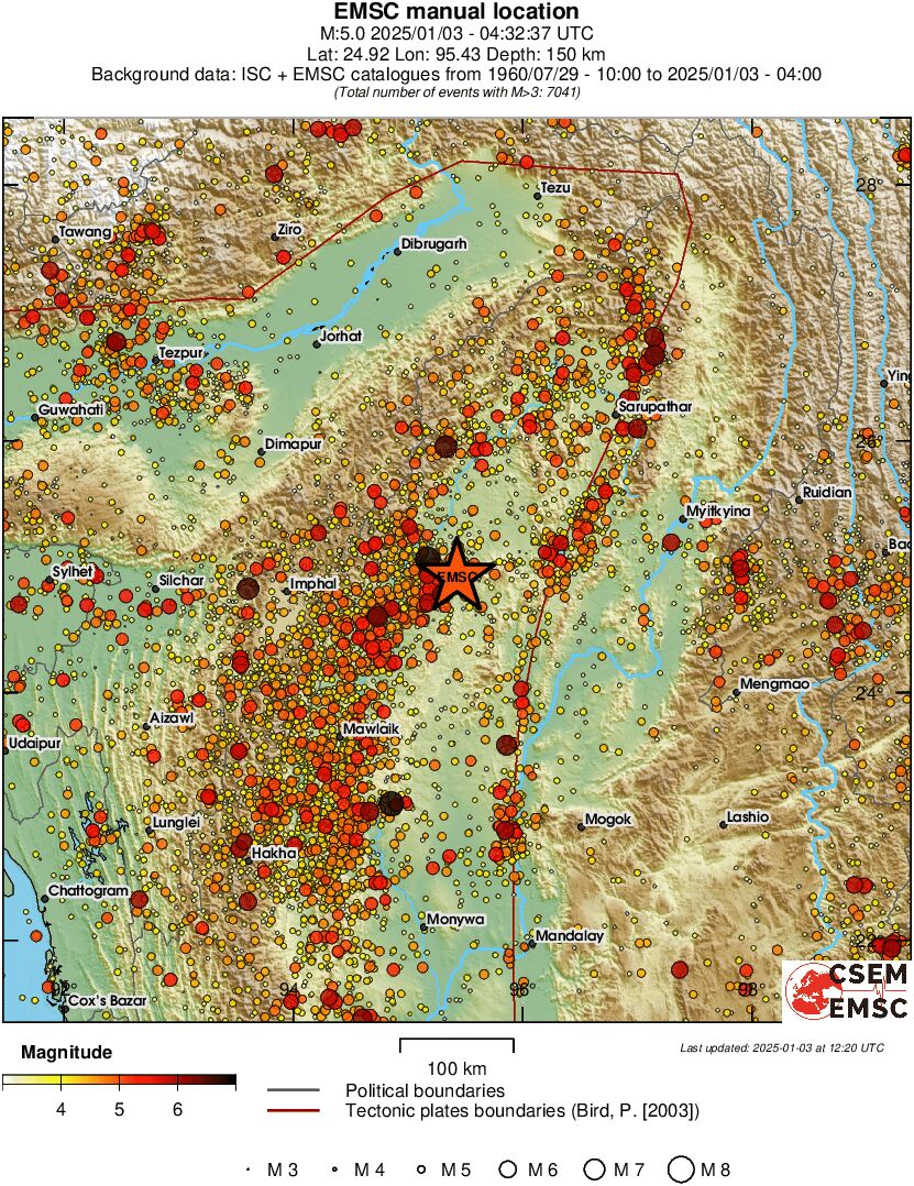 regional magnitude historical seismicity