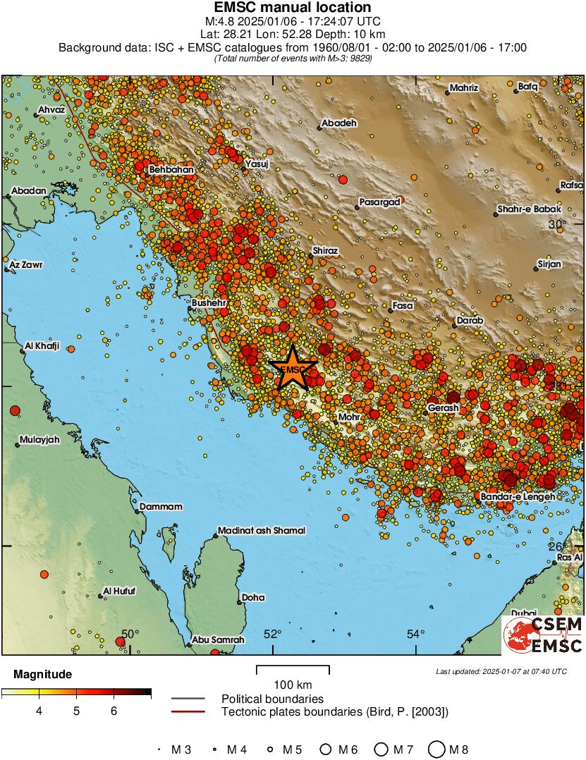 regional magnitude historical seismicity