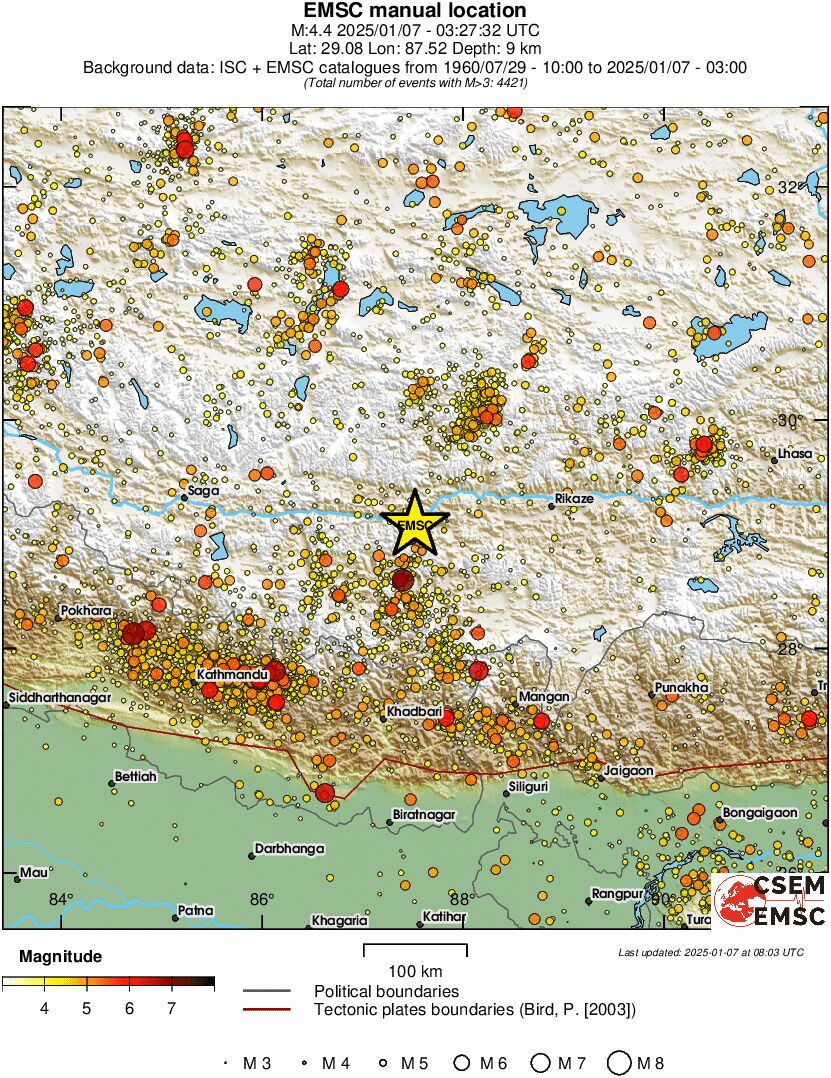 regional magnitude historical seismicity