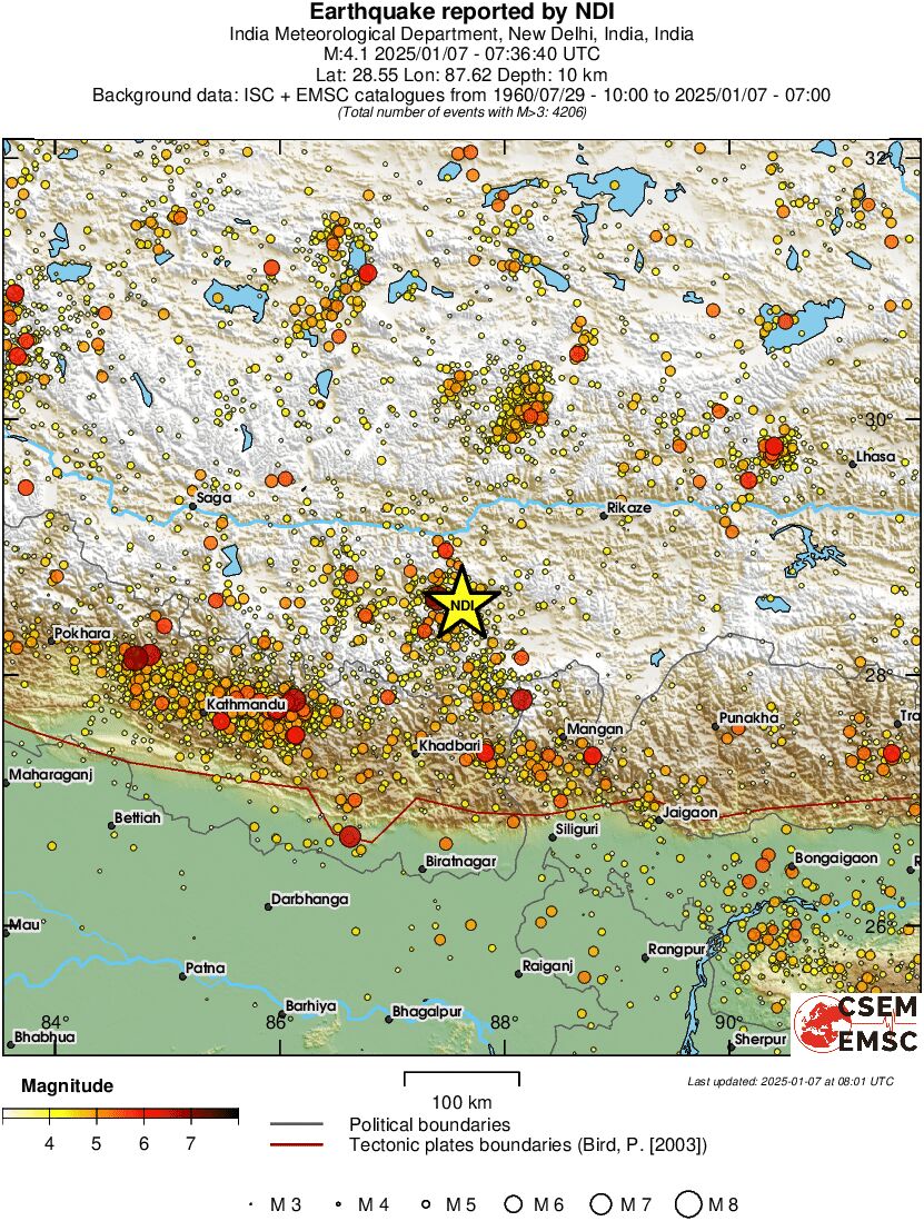 regional magnitude historical seismicity