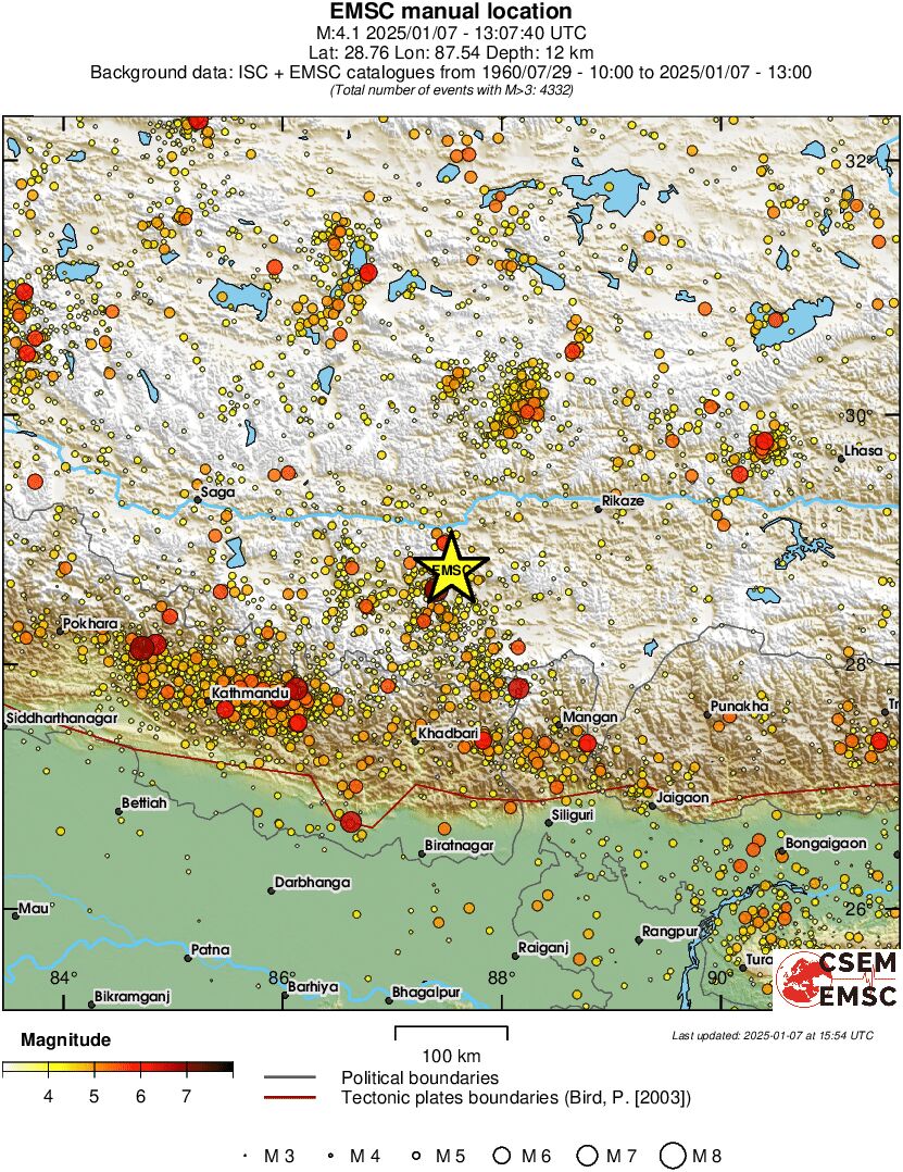 regional magnitude historical seismicity