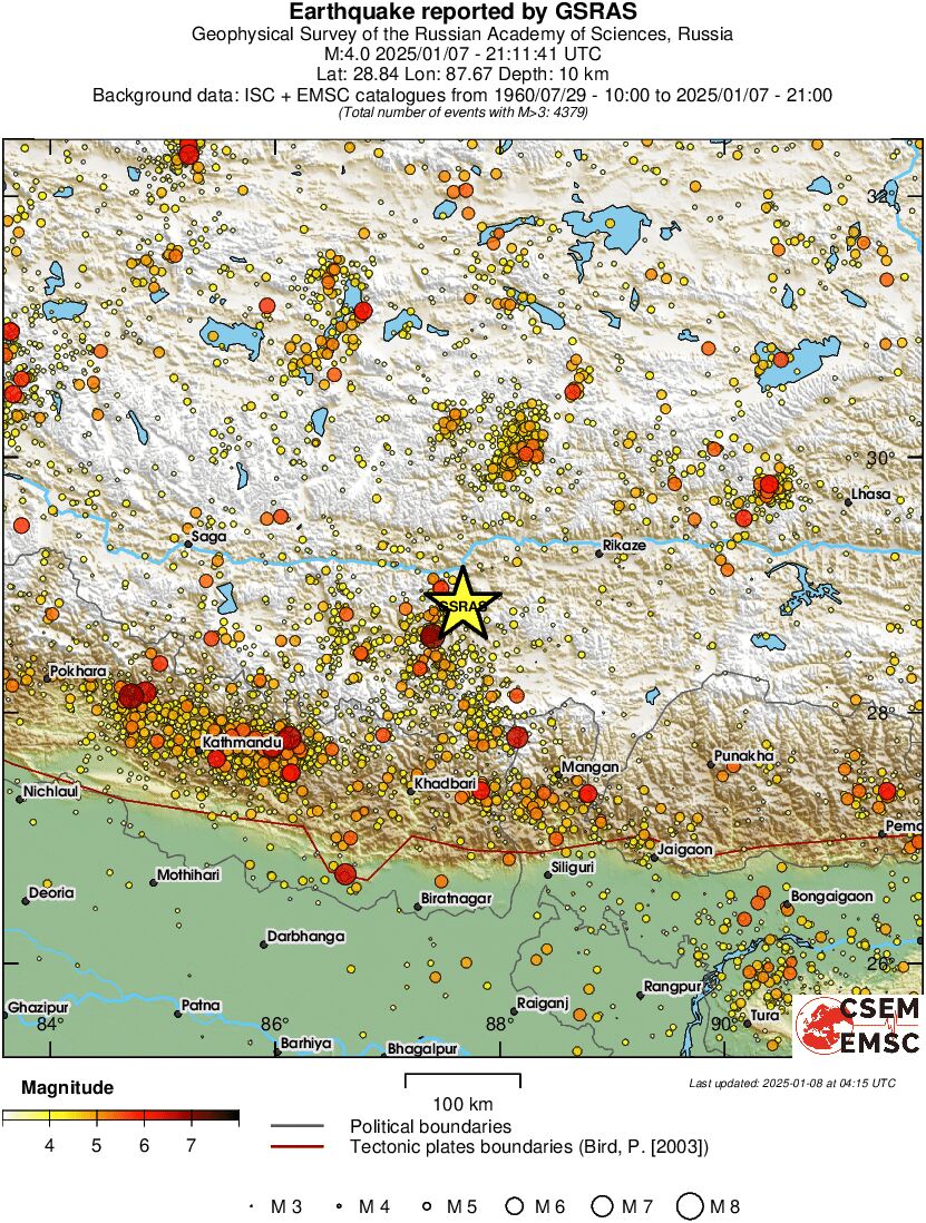 regional magnitude historical seismicity