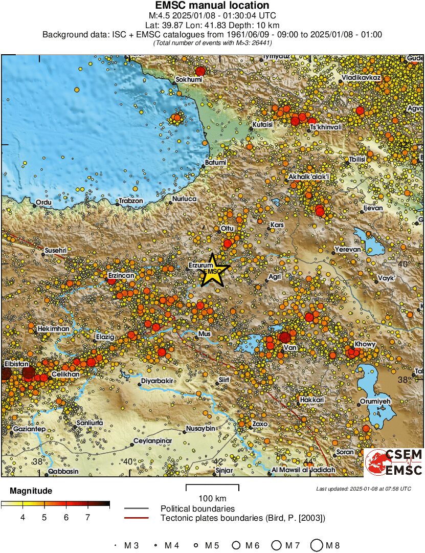regional magnitude historical seismicity