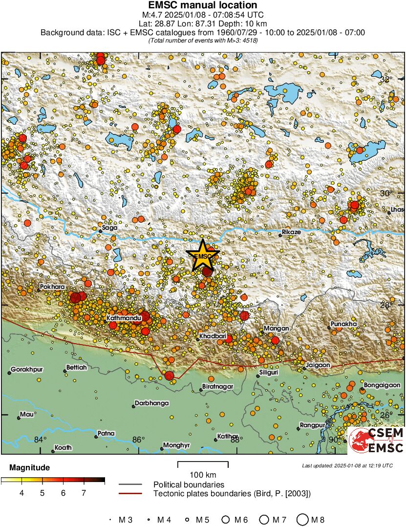regional magnitude historical seismicity