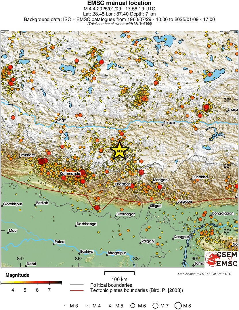 regional magnitude historical seismicity