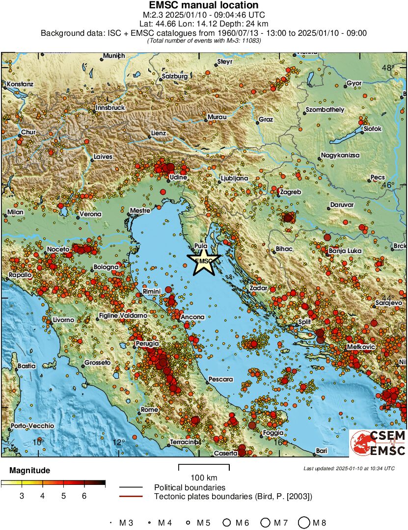 regional magnitude historical seismicity