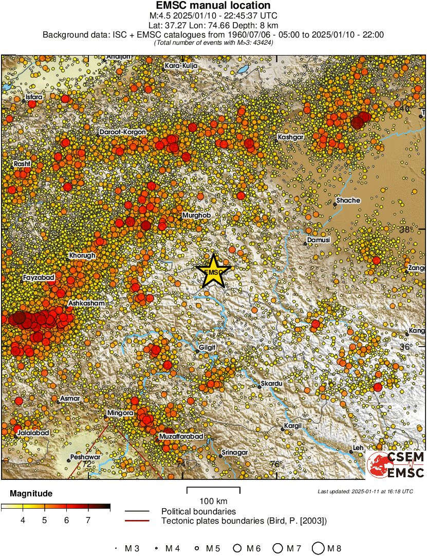 regional magnitude historical seismicity