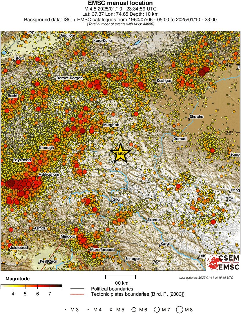 regional magnitude historical seismicity