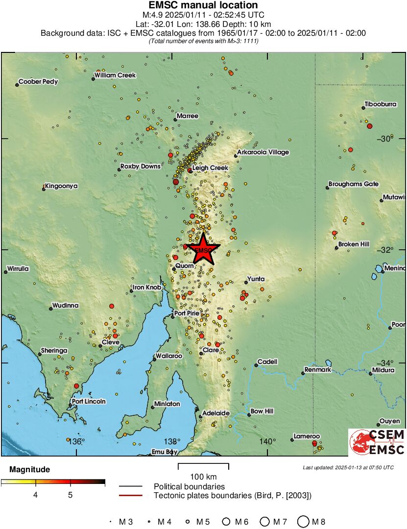 regional magnitude historical seismicity