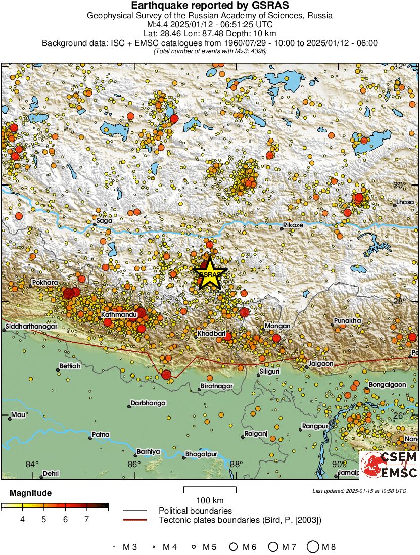regional magnitude historical seismicity