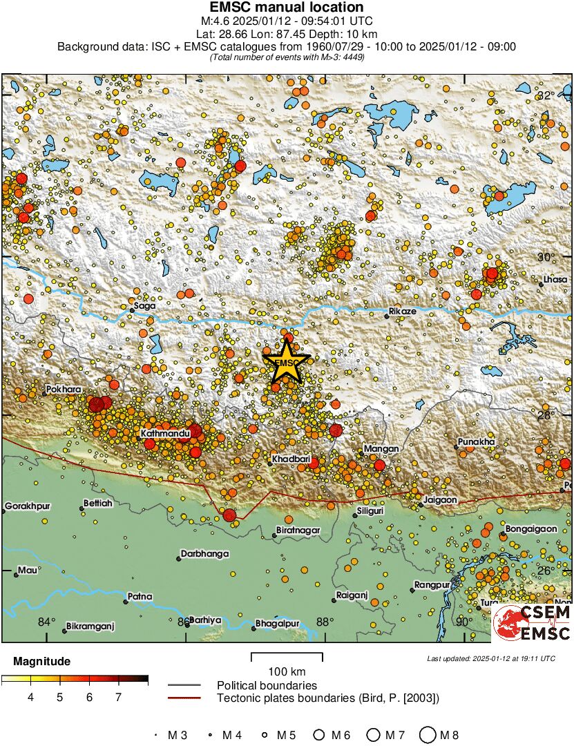 regional magnitude historical seismicity