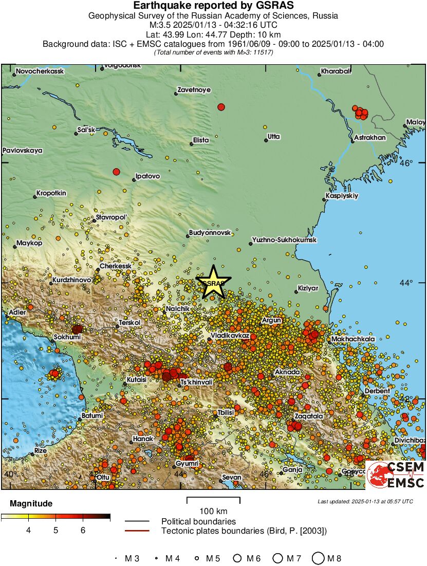 regional magnitude historical seismicity
