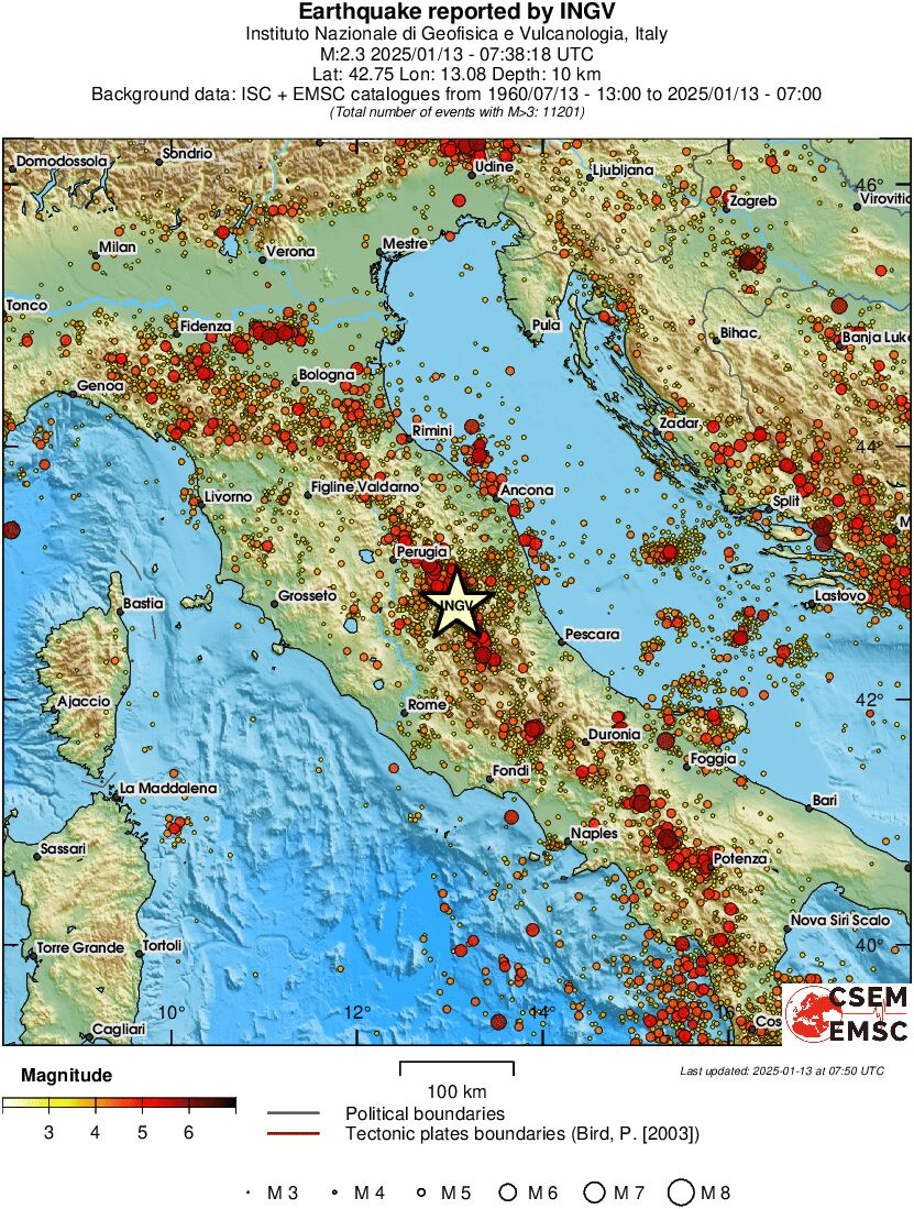 regional magnitude historical seismicity