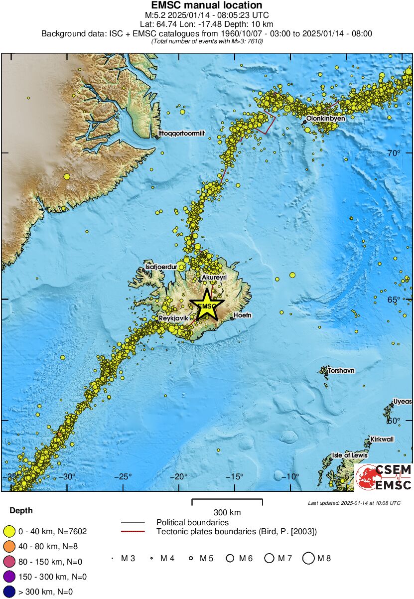 wide historical seismicity
