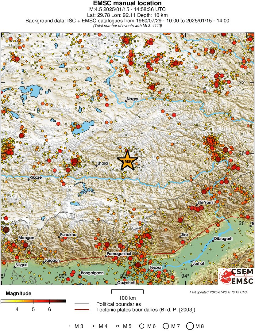regional magnitude historical seismicity