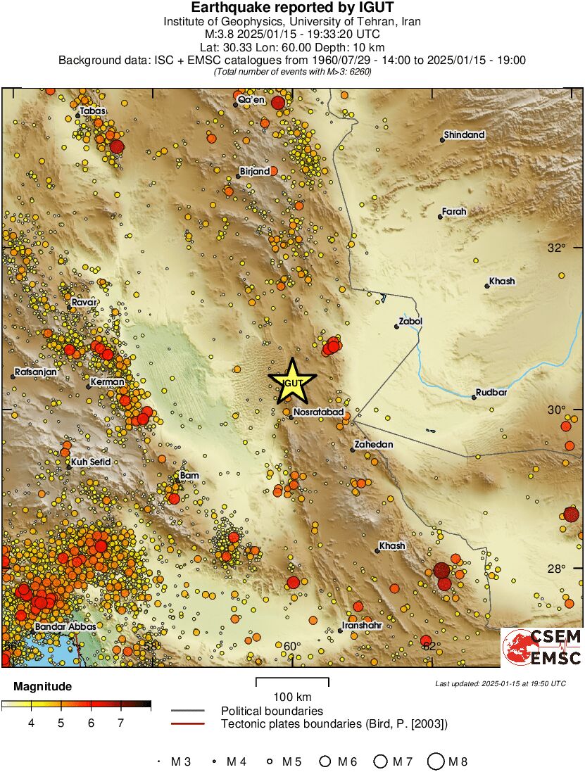 regional magnitude historical seismicity