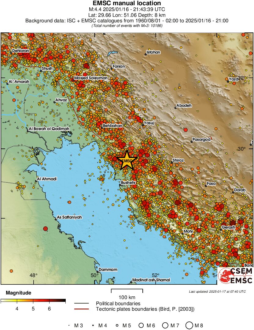 regional magnitude historical seismicity