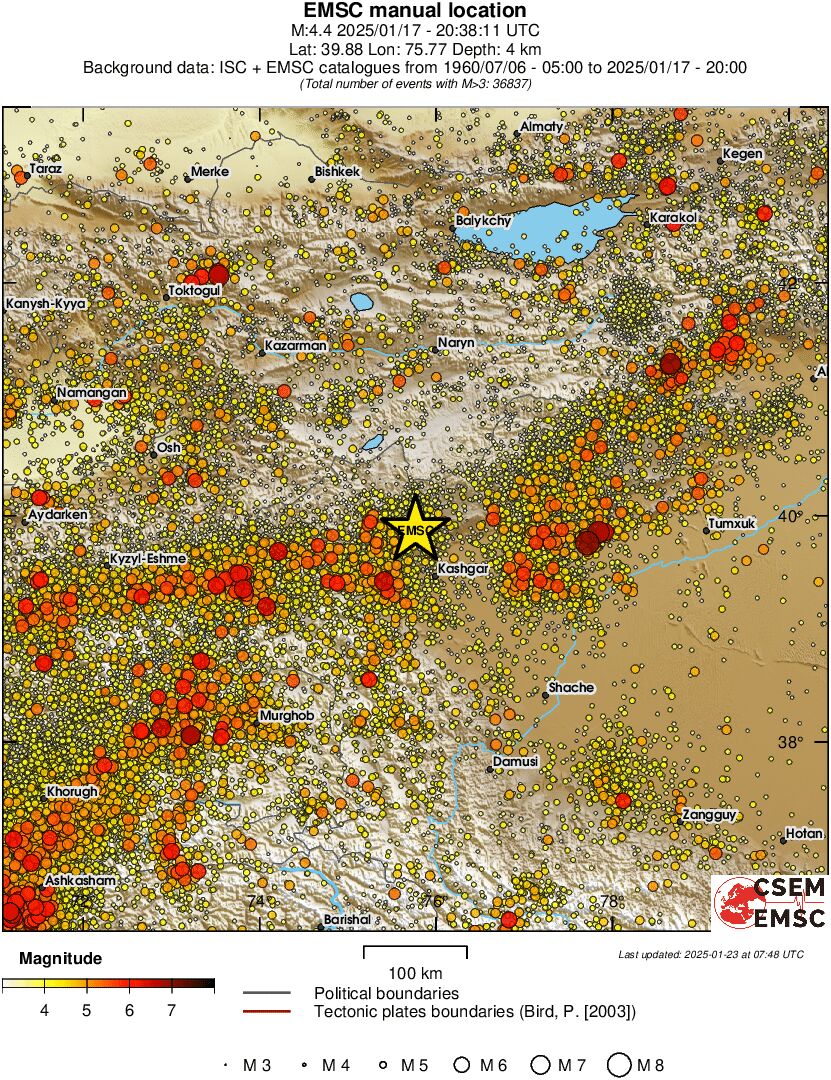 regional magnitude historical seismicity