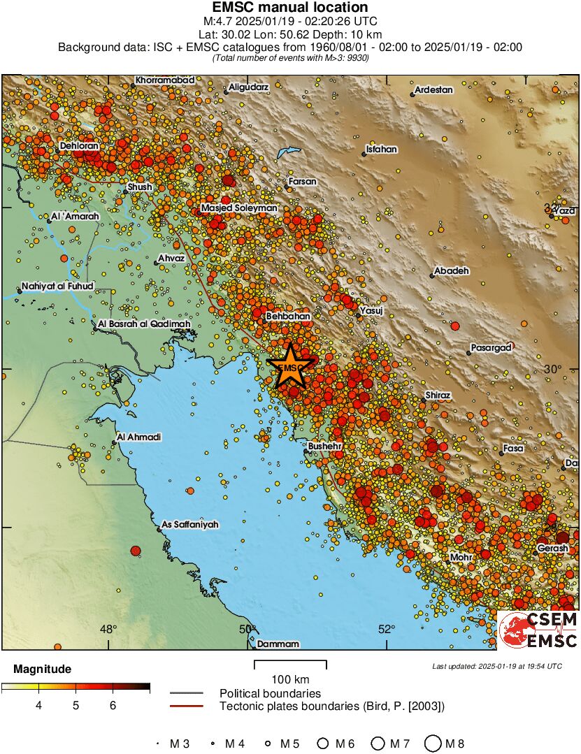 regional magnitude historical seismicity