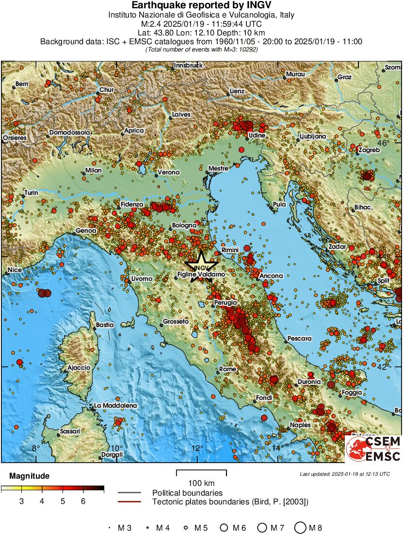 regional magnitude historical seismicity