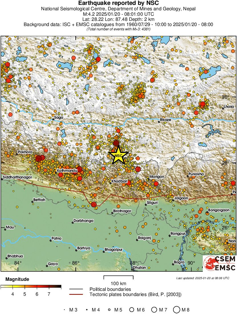 regional magnitude historical seismicity