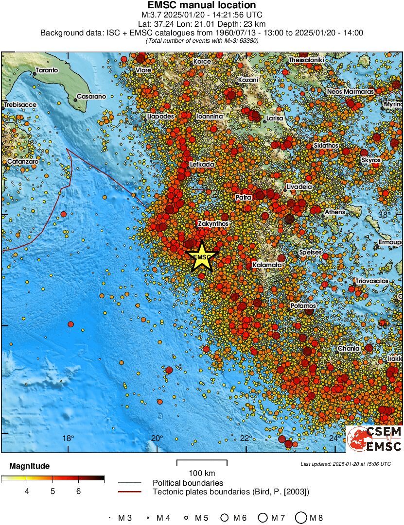 regional magnitude historical seismicity