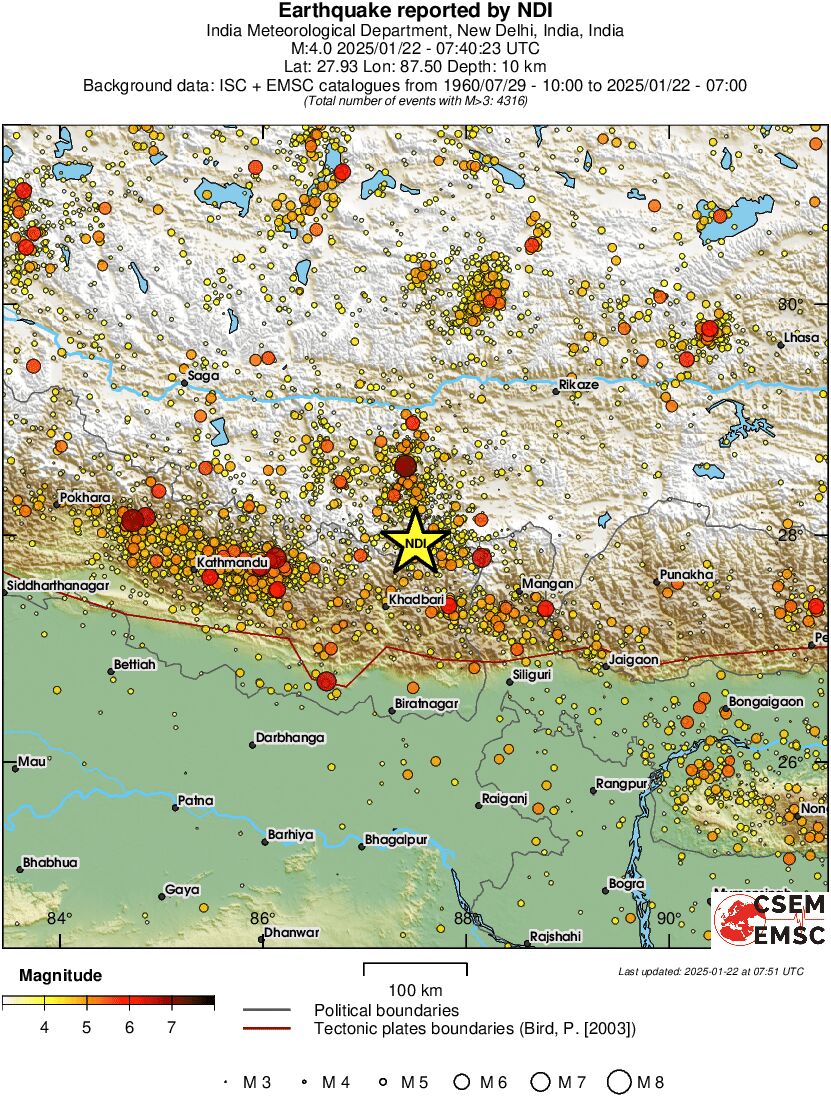 regional magnitude historical seismicity